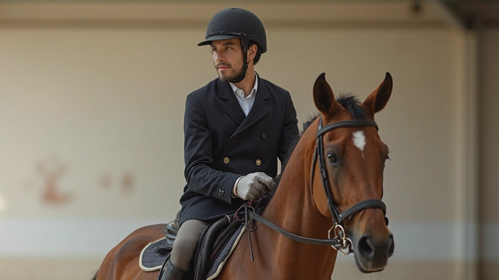 جلسة تدريب عملية توضح تقنيات التوازن المتقدمة باستخدام أدوات تدريبية متخصصة وأحصنة مدربة